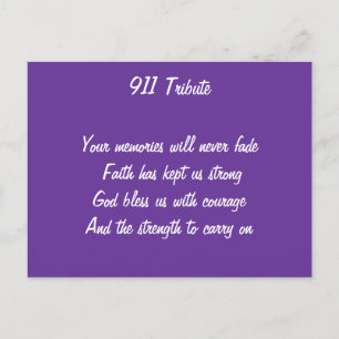 911 minneskort vykort