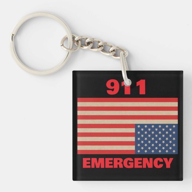 911 Nödnyckelring (Framsidan)
