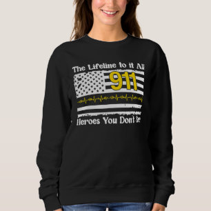 911-nödsignalist Hjälte Amerikansk Flagga Nödsigna T Shirt