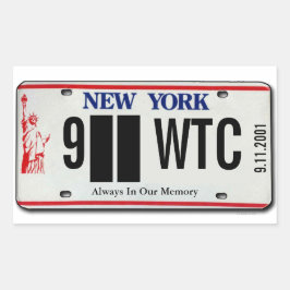 911 NY-licensskylt, etikett 2