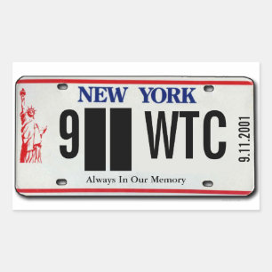 911 NY-licensskylt, etikett 2