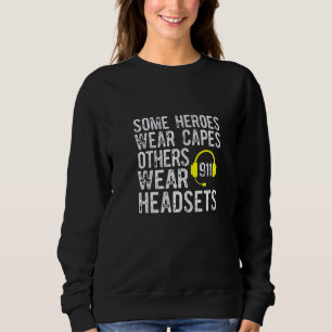 911 Operatör Heroes Bära Headset Dispatcher T Shirt