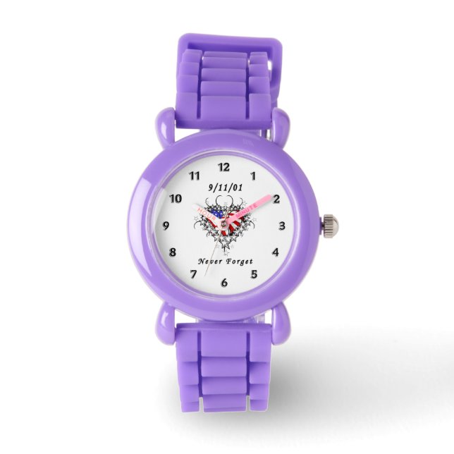 911 Patriotic Tattoo Armbandsur (Framsida)