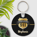 911 Personlig för utsändning av Guld-märke Nyckelring<br><div class="desc">911-akutets leveransdesign. Perfekt för födelsedagar,  befordringar,  studenten eller pension.</div>