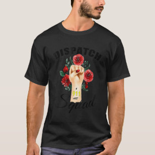 911 Sändning av tunn Gult i USA flagga T Shirt