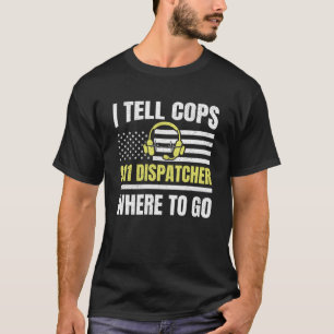 911 Sändning av tunn Gult till USA Amerika T Shirt