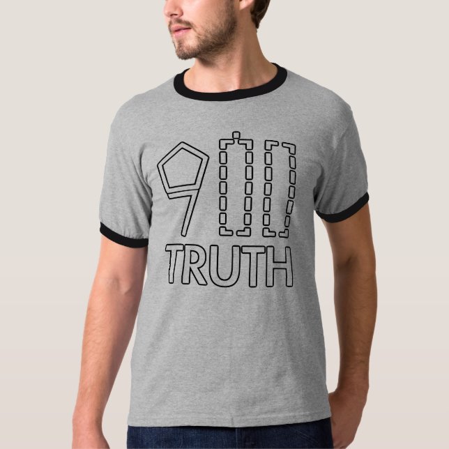 911 sanningsmanar Ringer Tee (Framsida)