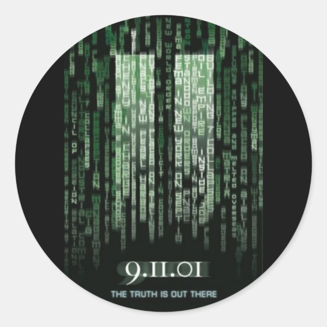 911 Sticker Runt Klistermärke (Framsida)