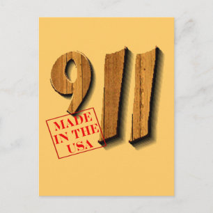 911 Tillverkad i USA Vykort
