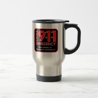 911" travel mug ringer för akut 911" resemugg