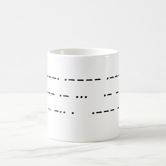 911 var ett inre jobb (morse kodifierar), kaffemugg (Center)