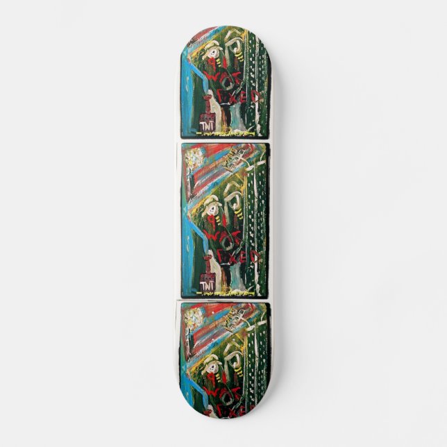 911 VAR FIXAT MINI SKATEBOARD BRÄDA 20,5 CM (Framsida)