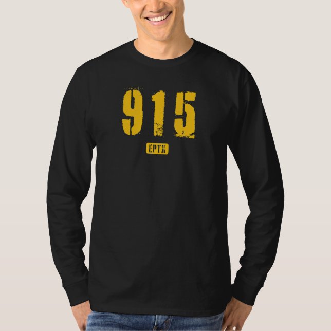 915 EPTX El Paso TX Grov stencildesign_1 T Shirt (Framsida)