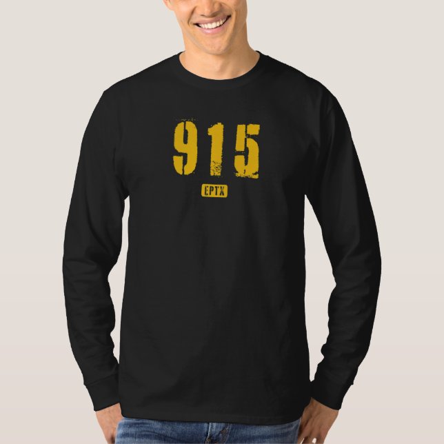 915 EPTX El Paso TX Grov stencildesign Premium_7 T Shirt (Framsida)