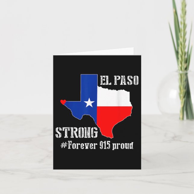 915 Proud El Paso Strong T Shirt Kort (Framsida)