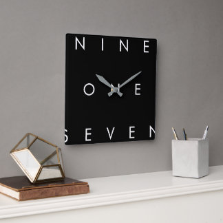 917 Områdeskod Fyrkantig Klocka