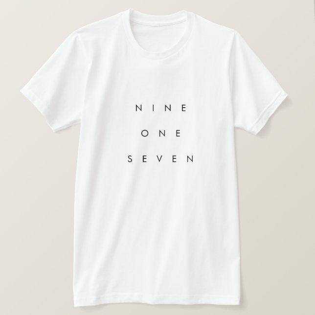 917 Områdeskod T Shirt (Design framsida)