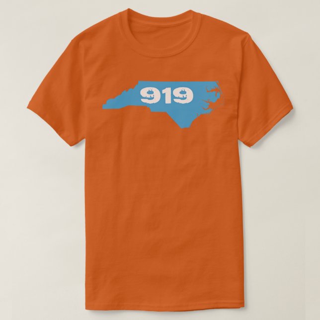 919 Ljusblått och vitt T Shirt (Design framsida)