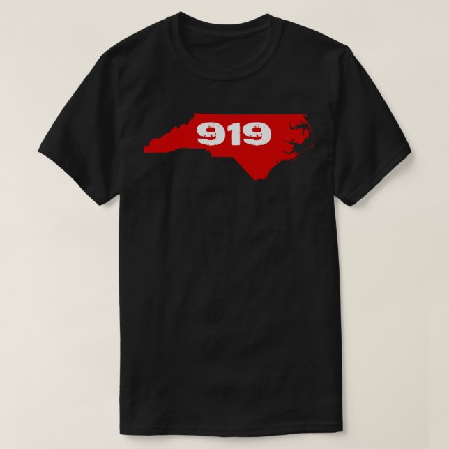 919 Röd och vit T Shirt (Design framsida)