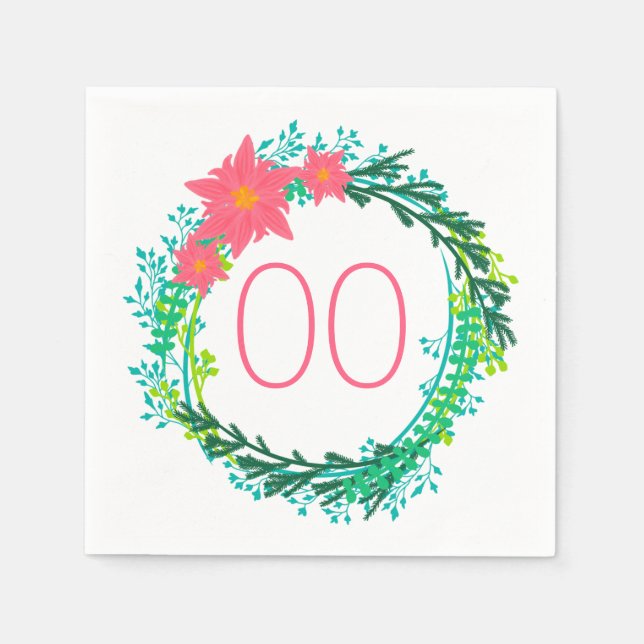 91:a 92:e 98:e födelsedagen pappersservett (Framsidan)