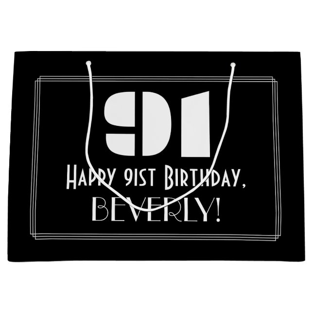 91:a födelsedagen ~ Art Deco Inspired Titta "91" + (Framsidan)