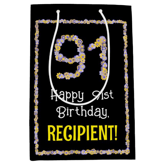 91:a födelsedagen: Blommigt Flowers Number, eget n (Framsidan)