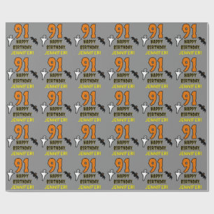91:a födelsedagen: Spooky Halloween Theme, eget na Presentpapper