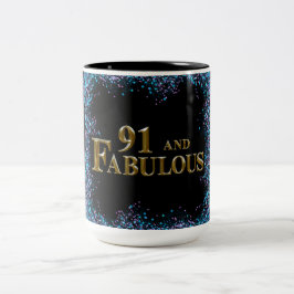 91:a födelsedagen Två-Tonad mugg