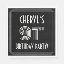 91:a Födelsedagsfesten: Art Deco Stil + anpassat n