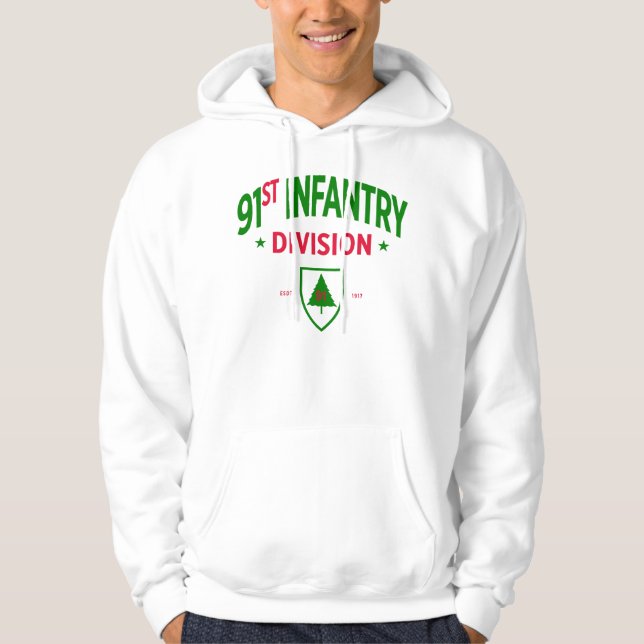 91:a infanteridivisionen - Vilda western Division Hoodie (Framsida)
