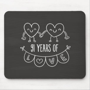 91-årsjubiléet Gift Chalk Hearts Musmatta