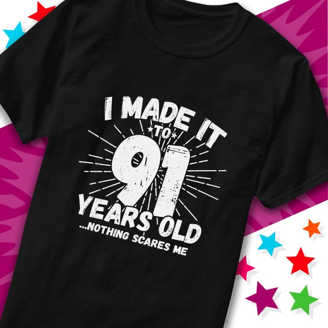 91-årsjubileum, 91:a födelsedagen t shirt (Skapare uppladdad)