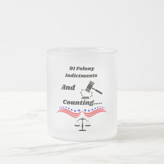 91 och räkning frostad glasmugg (Center)