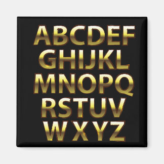 9204Guld-alfabet Magnet
