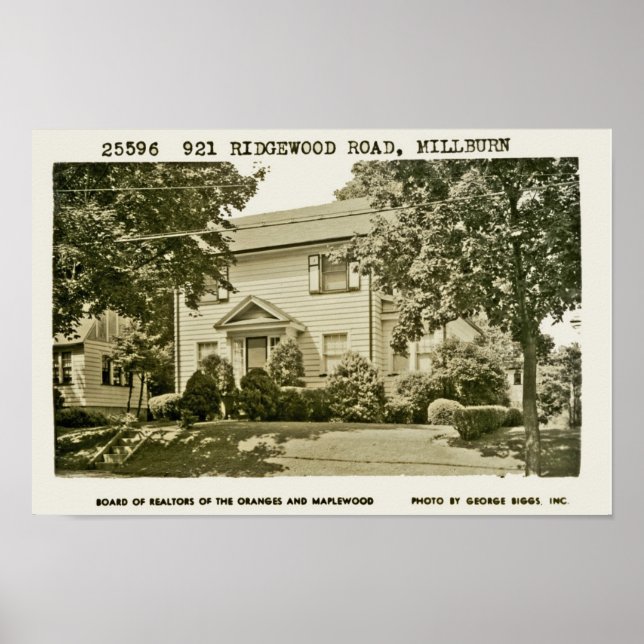 921 Ridgewood Road Ca. 1952 Poster (Framsidan)