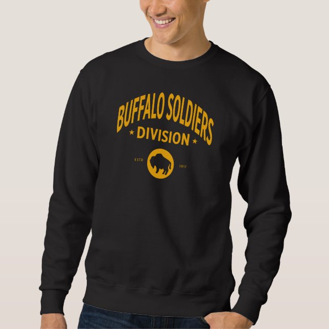 92:a Buffalo Soldiers Division Lång Ärmad Tröja (Framsida)