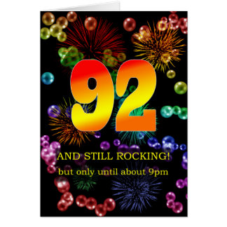 92:a födelsedag fortfarande hälsningskort