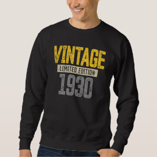 92:a födelsedag Manar Kvinnor Vintage 1930 92:a fö Lång Ärmad Tröja