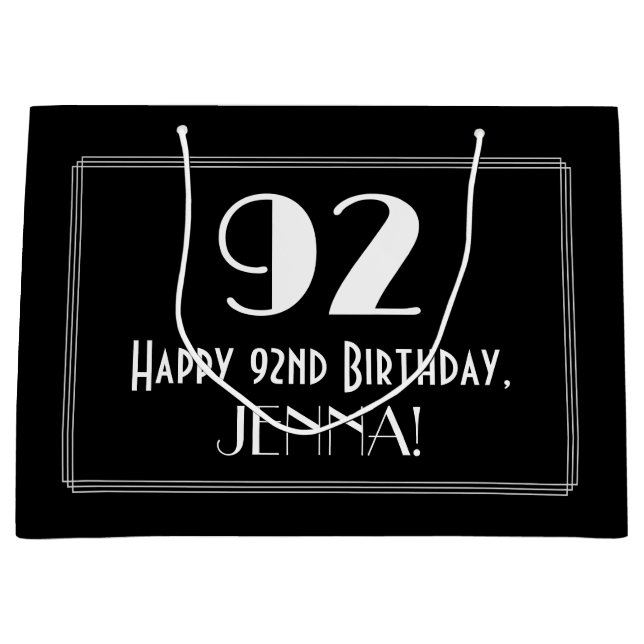92:a födelsedagen: Art Deco Inspired Stil "92", Na (Framsidan)