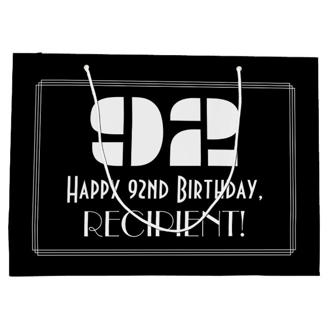 92:a födelsedagen ~ Art Deco Inspired Titta "92" + (Baksidan)