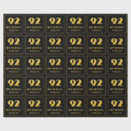 92:a födelsedagen - Art Deco Inspired Titta "92" o Presentpapper