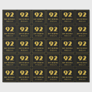 92:a födelsedagen - Art Deco Inspired Titta "92" o Presentpapper
