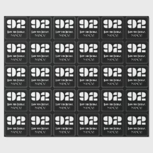 92:a födelsedagen: Art Deco Inspired Titta "92" oc Presentpapper