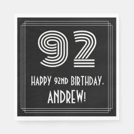 92:a födelsedagen: Art Deco Inspired Titta "92" + Pappersservett