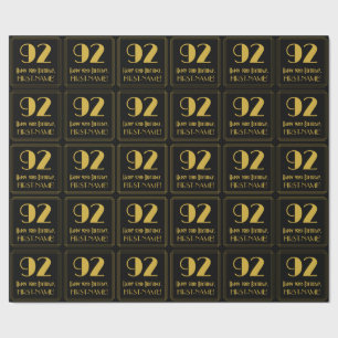 92:a födelsedagen ~ Art Deco Inspired Titta "92", Presentpapper