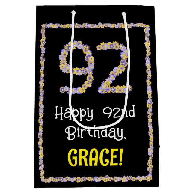 92:a födelsedagen: Blommigt Flowers Number, eget n (Baksidan)