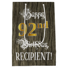 92:a födelsedagen: Faux Guld look & Faux Wood Möns