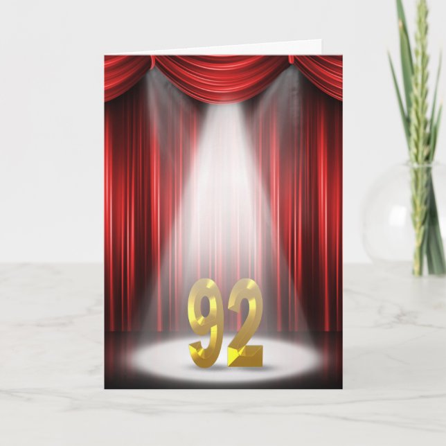 92:a födelsedagen i strålkastarljuset kort (Framsida)