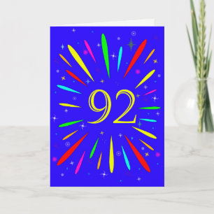 92:a födelsedagsexplosionskort kort
