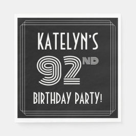 92:a Födelsedagsfesten: Art Deco Stil + anpassat n Pappersservett